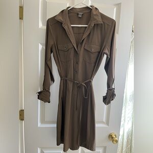 Eddie Bauer Brown Long Sleeve Dress
